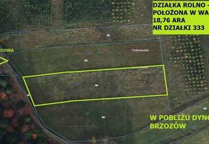 Wara- działka rolna 18 arów w pobliżu lasu