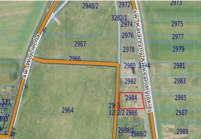 Działka budowlana o pow.1212 m2 - warpie u. pawia