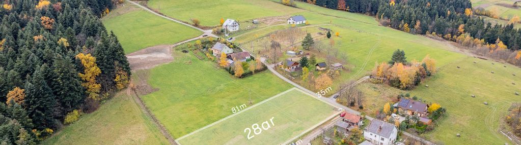 Działka budowlana kamionka wielka, 7 km nowy sącz