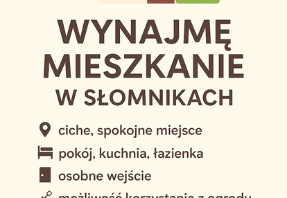 Mieszkanie do wynajęcia Słomniki