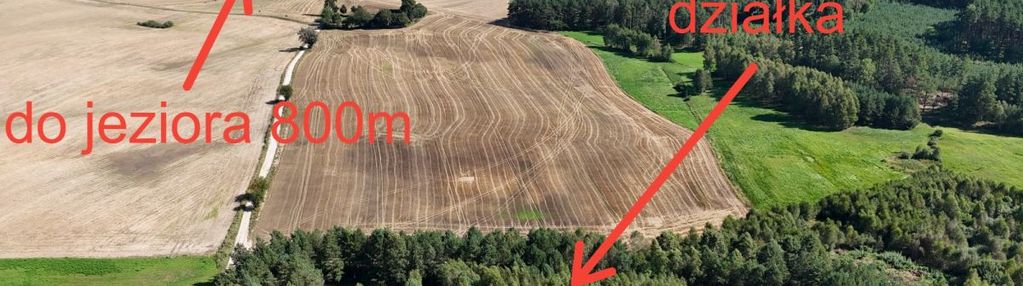 Działka budowlana na skraju lasu, blisko jeziora