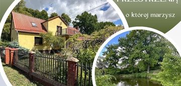 Nieruchomość na wsi, z dużą działką i stawem 140m2