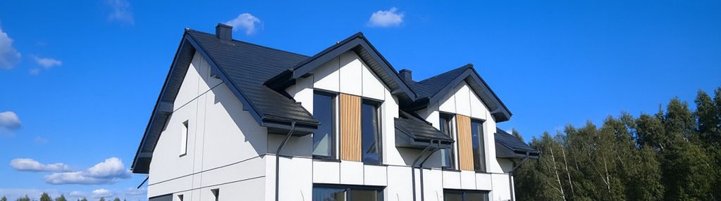 Bliźniak przy lesie! 4 sypialnie, pompa ciepła,