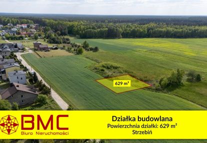 Działka budowlana 629m2 strzebiń ul. kościuszki