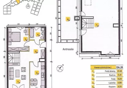 Biuro z mieszkaniem-dwupoziomowe 106m2+ 3x parking