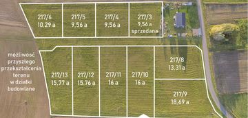 Działka 13,31a z warunkami zabudowy