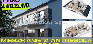 Mieszkanie z antresolą o łącznej pow. 102,01m2