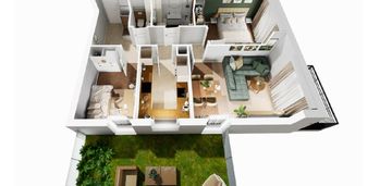 ⭐3 pok.| oddzielna kuchnia | taras z zielenią