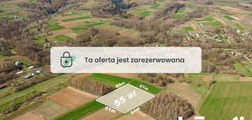 Duża działka w zielonej widokowej okolicy