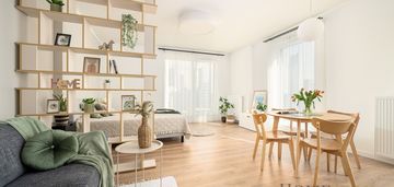 Studio i widok na wieżowce i wyjątkowa lokalizacja