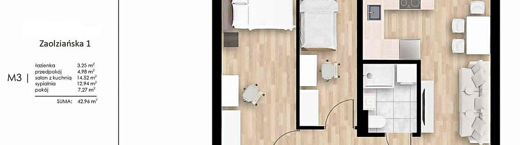 Okazja-3pok-43-świeżo po remoncie-miejskie-balkon-