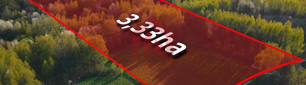 3,33 ha z lasem i strumykiem - teren pod zabudowę