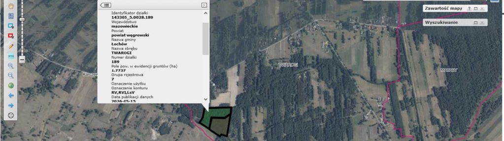 3,3ha las gm. łochów