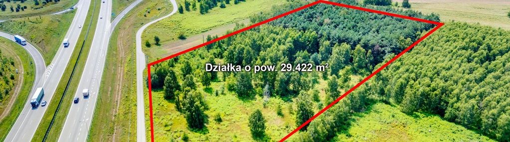 Działka usługowa przy samym zjeździe a1