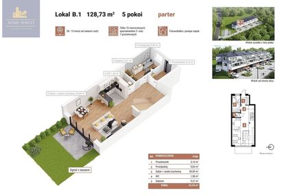 Mieszkanie 2 poziomy z ogrodem