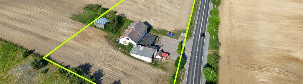 Działka w stawkach przy drodze wojewódzkiej
