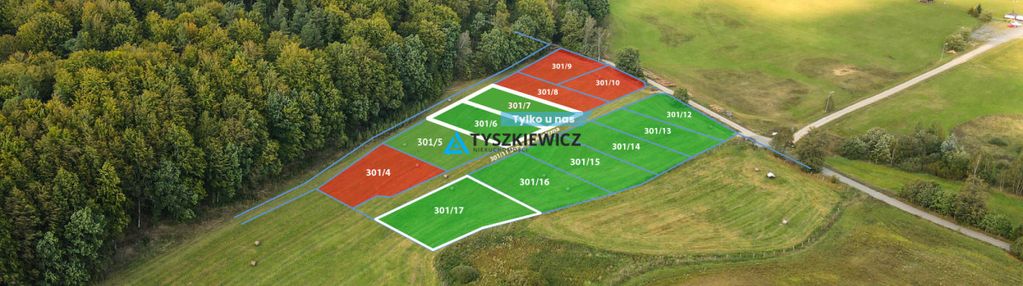 Kompleks 6 działek przy lesie trzepowo