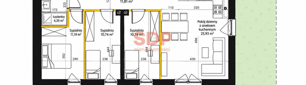 Apartament | 4 pokoje z prywatnym ogrodem | 74 m² | wrocław maślice
