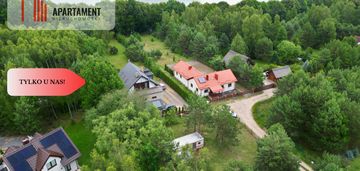 Działka budowlana zadrzewiona las jezioro