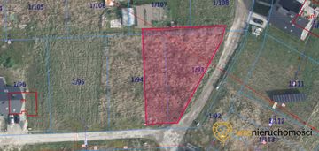 Narożna działka budowlana, 10arów, pod dom