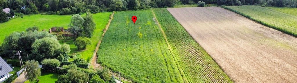 Działka 85a, granicząca z rzeką rabą, media