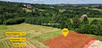 6 arów budowlanej, piękna panorama, mogilany