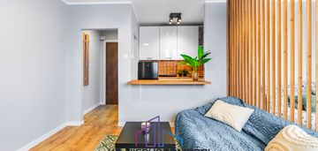 Kawalerka po remoncie, z wydzieloną sypialnią