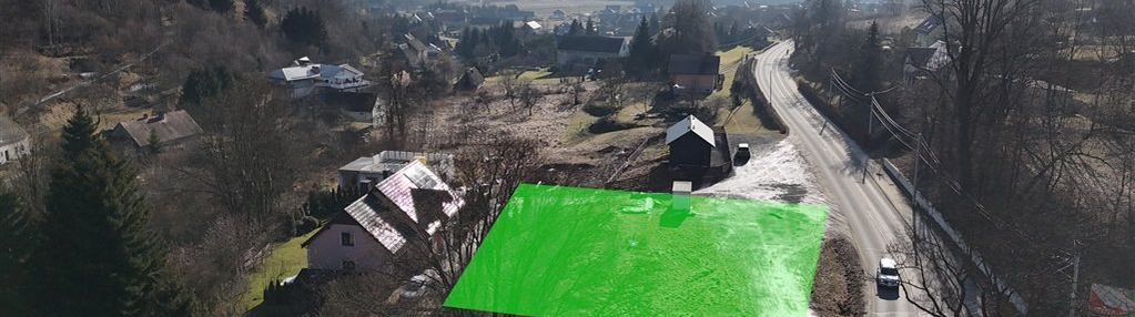 Działka przy głownej drodze w dziwiszowie