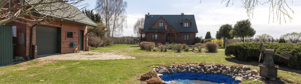 Solidny dom z bala na pięknej działce