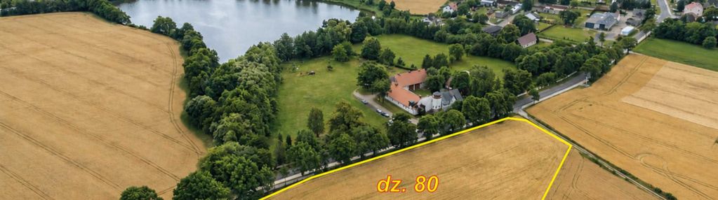 Działka 9700 m²_wz na 3 domy_media przy działce