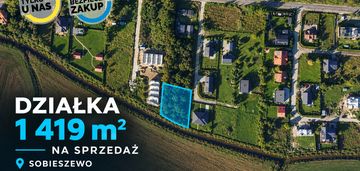 Działka inwestycyjna 1 419 m² | mpzp | sobieszewo