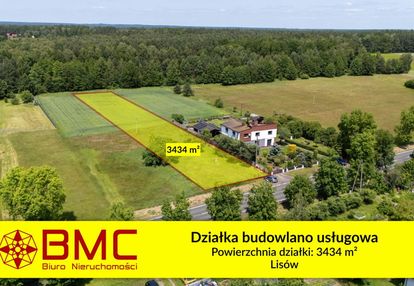 Działka budowlano usługowa lisów 3434m2