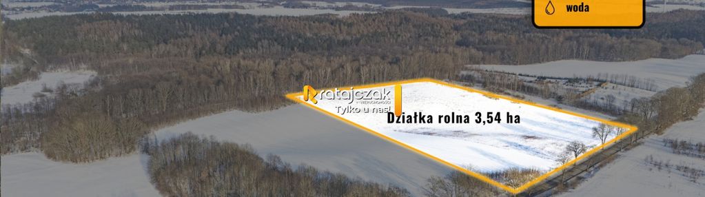 3,54 ha rolna | mierzyno | prąd | droga asfaltowa
