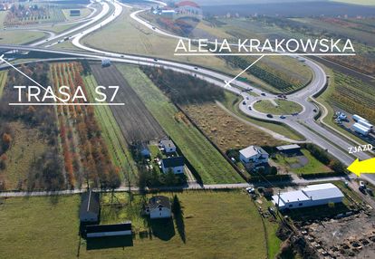 Działka usługowa przy trasie s7 i alei krakowskiej