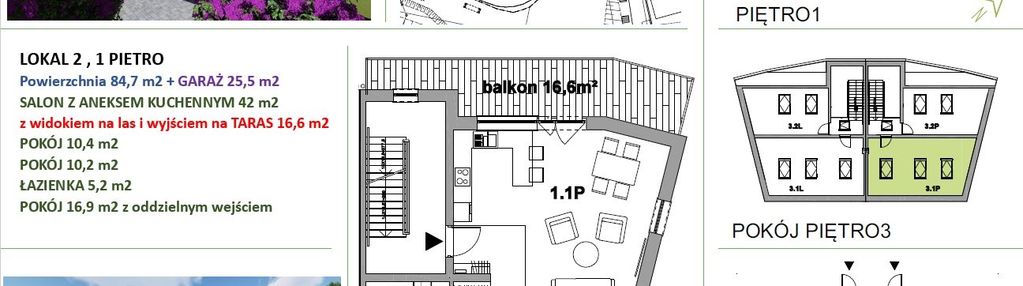 Mieszkanie 3 i 4 pokojowe + taras + garaż - gotowe