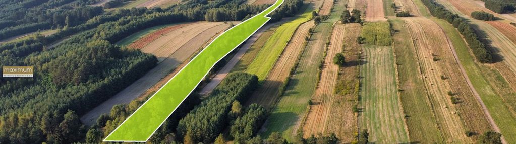 Działki rolne 2,05 ha i leśna 0,43 ha | długi kąt