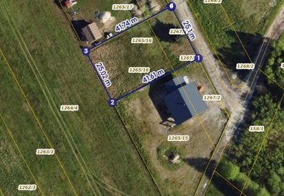 Działka z prądem 10 ar tuż przy ulicy prostej