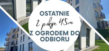 Okazja jeziorna ostatnie 2 pokoje z ogrodem