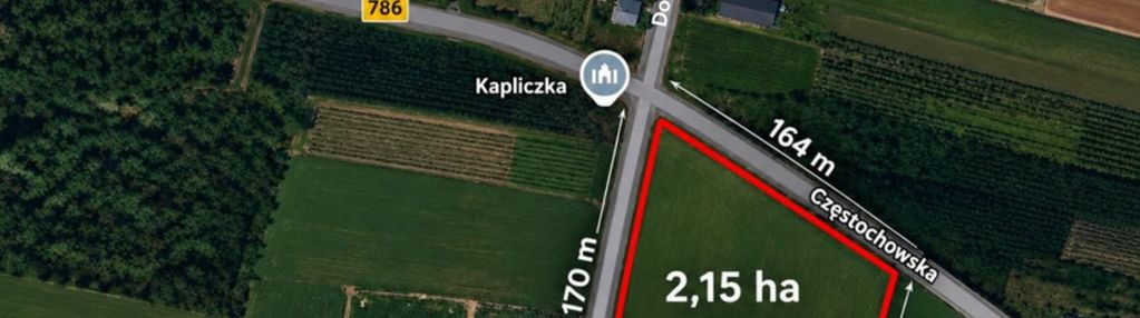 Działka inwestycyjna 2,15 ha