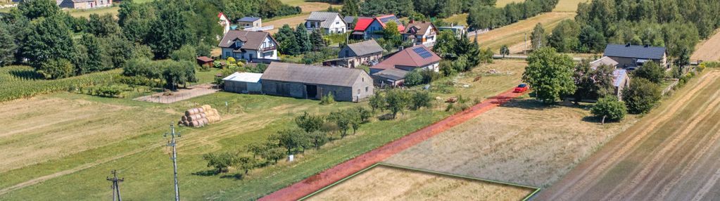 Działka budowlana 1121 m² wymiarowa  zawada, mstów