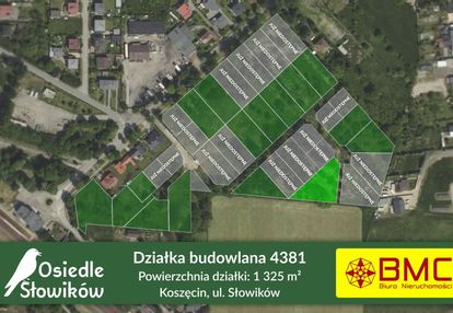 Działka budowlana koszęcin 1325m2 słowików