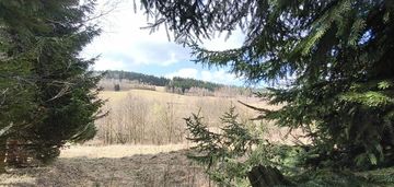 Widok na zachód słońca,  prąd dostępny na działce