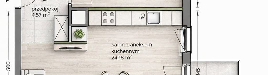 2p z aneksem. możliwość osobnej kuchni. gotowe!