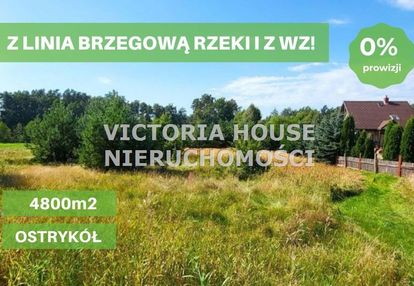 Działka z własną linią brzegową rzeki i wz!