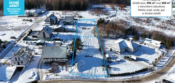Działki budowlane z wz • domatówko • 996 i 988 m²
