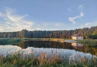 Wyjątkowa działka ze stawem w otulinie lasu + dom!