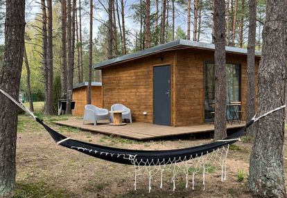 Jezioro garczyn działka z 4 domkami po 20,45m2