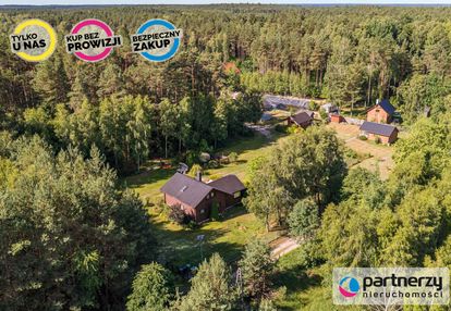 1,5 ha bory tucholskie! dom całoroczny + 2 domki!