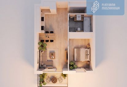 2-pokojowe | 40,77 m² | południowa ekspozycja