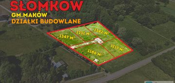 Słomków, gmina maków kompleks 5działek budowlanych